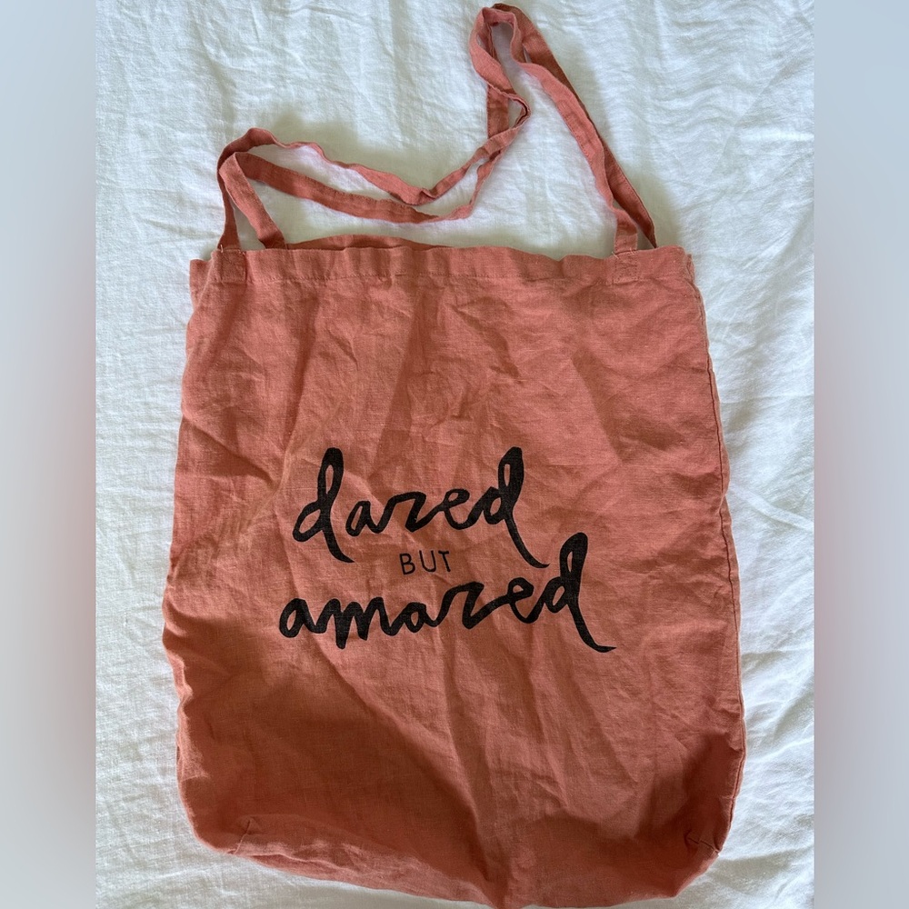 Dazed But Amazed Linen Tote